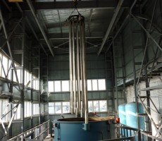 Loading of 6 meter pipes in Ionitech Ltd. Plasma Nitriding Furnace ION-100I-2 (two chambers) - Petropavlovsk, Kazakhstan